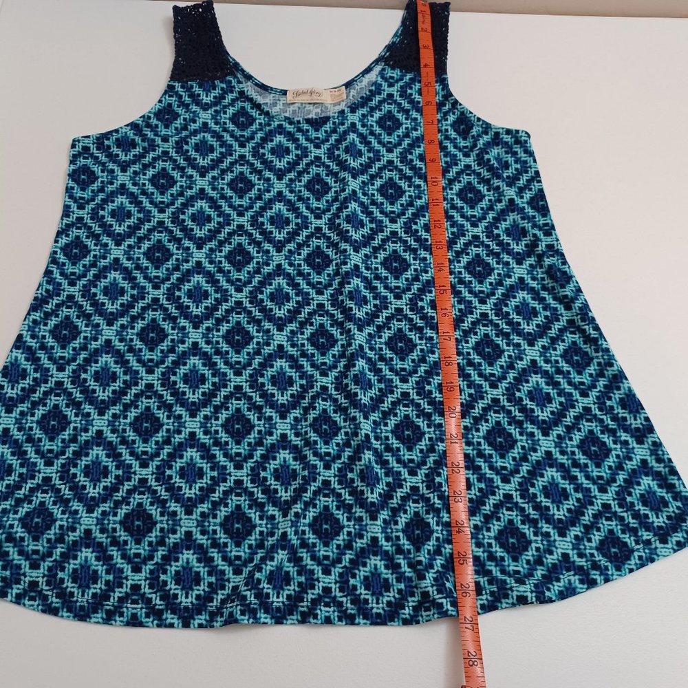 Women's Faded Glory Blue‎ Tank Top Size Medium - Picture 8 of 9